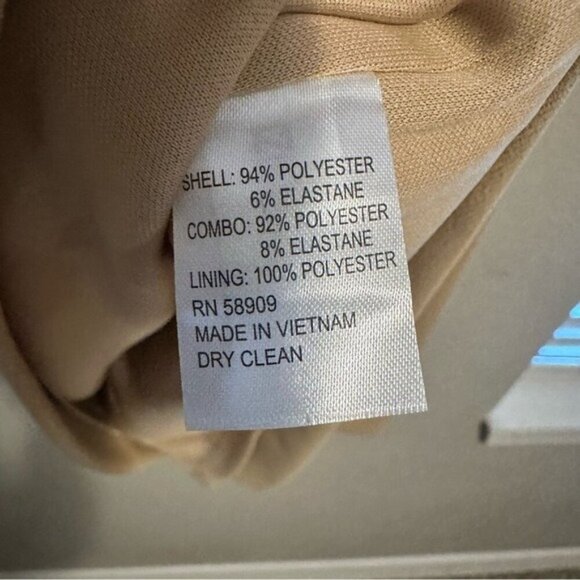 Preston & York Vicky Camel Crepe Shift Dress - Size 16 Minimalist Old Money - Picture 8 of 10